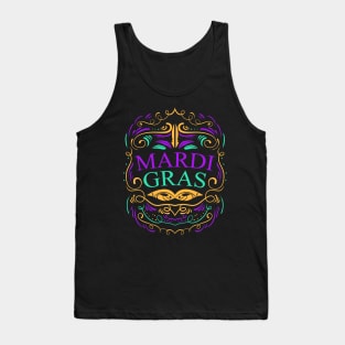 Lettering And Ornaments For Mardi Gras Tank Top